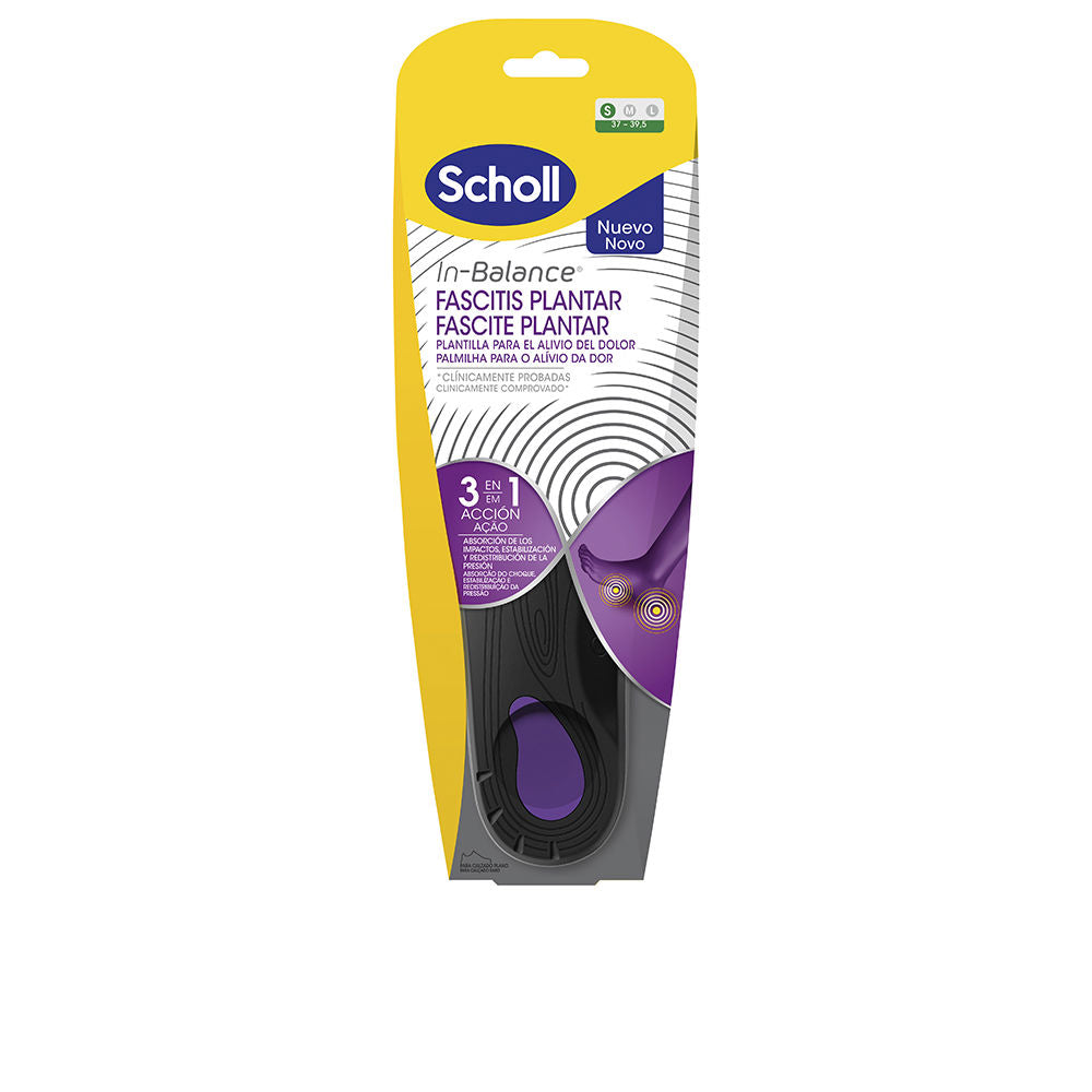 Scholl PLANTAR FASCITIS palmilhas anti-dor com tecnologia in-balance 3 em 1 #Tamanho S 37-39.5 1 un