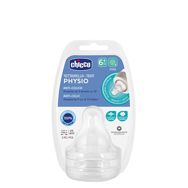 Chicco Tetina P5 Silicone Papa 6M+ 2 Un.