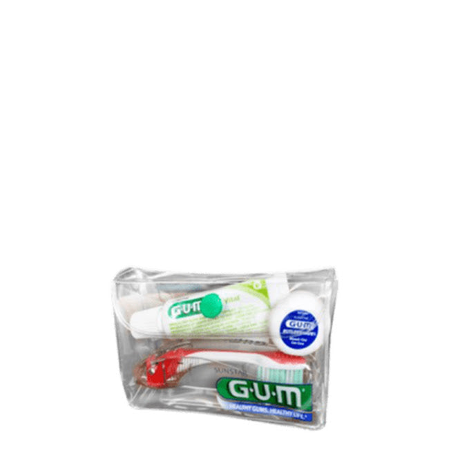 GUM Kit Viagem ActiVital Escova + Pasta + Fio Dental