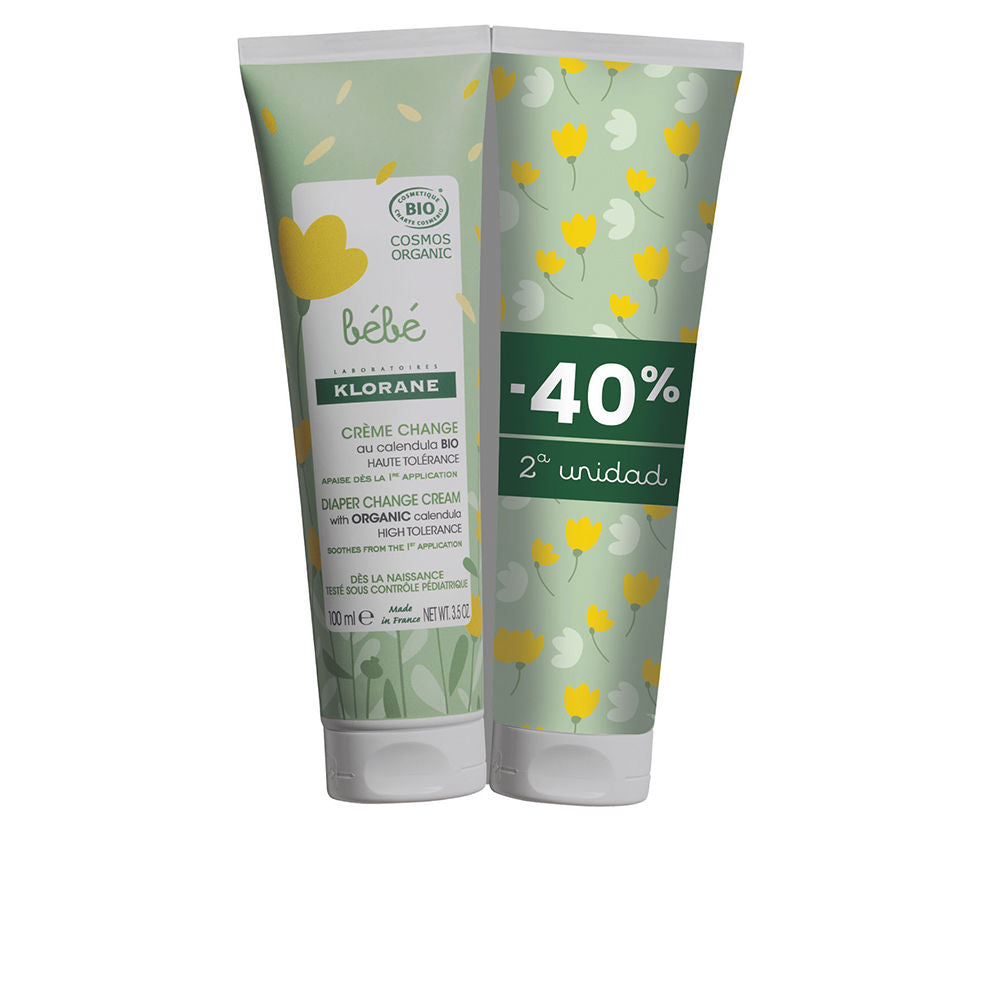 Klorane Baby Bio Diaper Change Cream Duo 2x100ml
