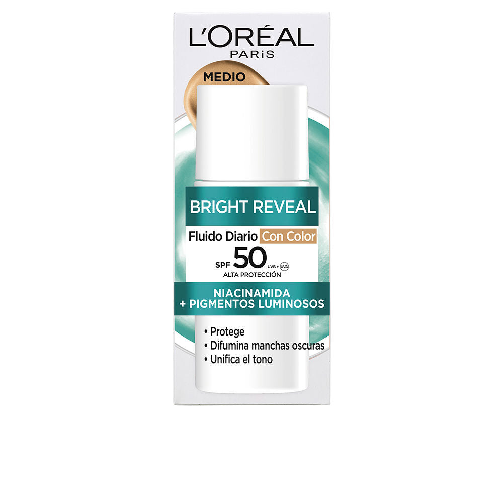 L'Oréal Bright Reveal Niacinamide Daily Fluid SPF50 Medium Tone 50ml