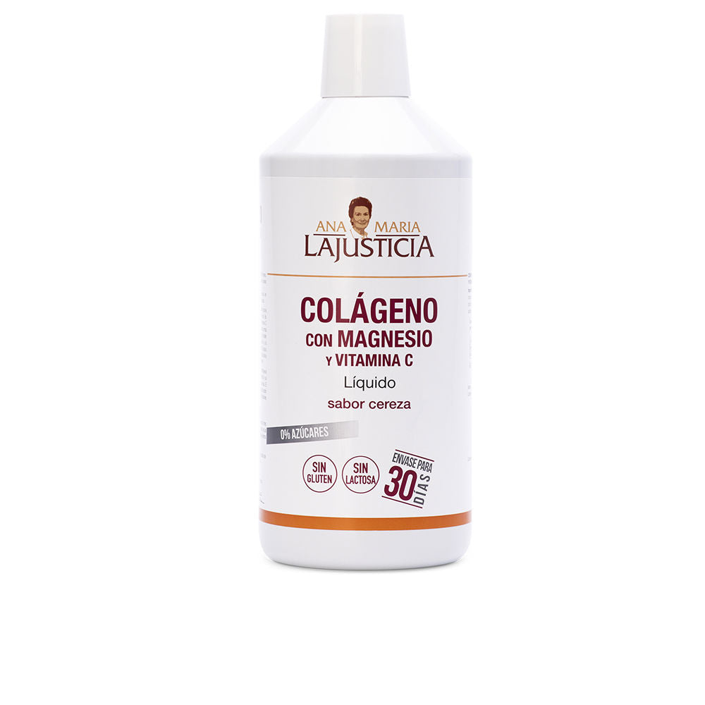 Ana María Lajusticia Colágeno con Magnesio y Vitamina C, Sabor Cereza, 1 L