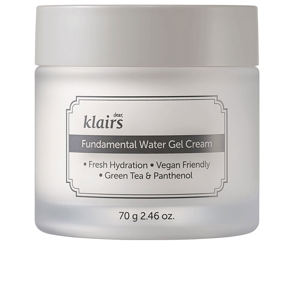 DearKlairs Crema en gel de agua fundamental 2.36 fl oz | Vegano, agua de té verde de Jeju y pantenol