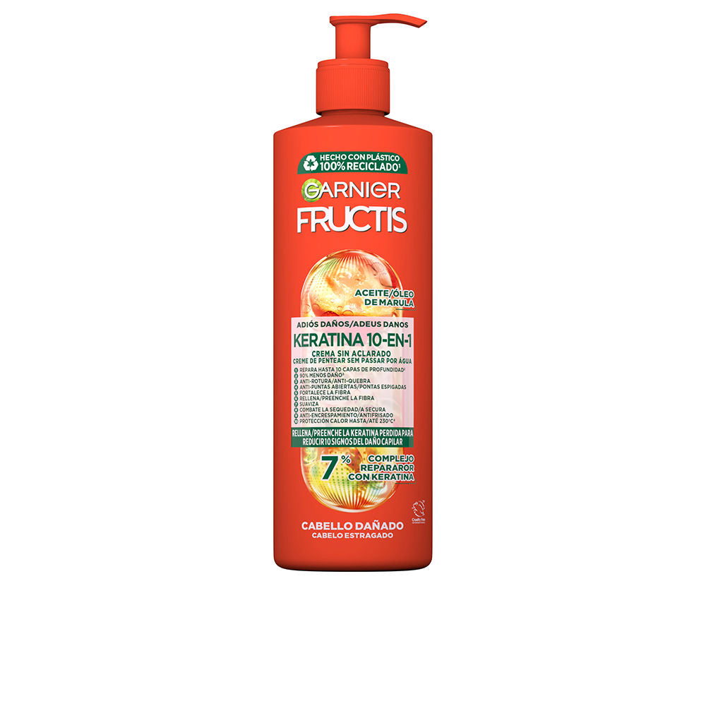 Crema sin aclarado Garnier Fructis Keratin 10 en 1 400 ml