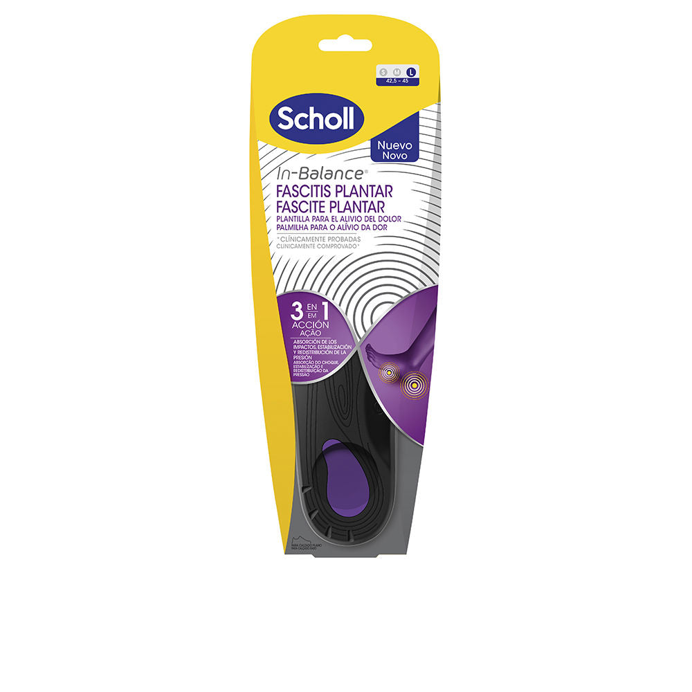 Scholl Palmilhas Anti-Dor Fascite Plantar In-Balance Tamanho L 42.5-45