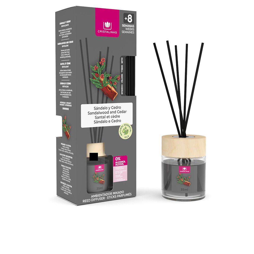 Cristalinas Mikado Ambientador Sándalo Cedro 35 ml