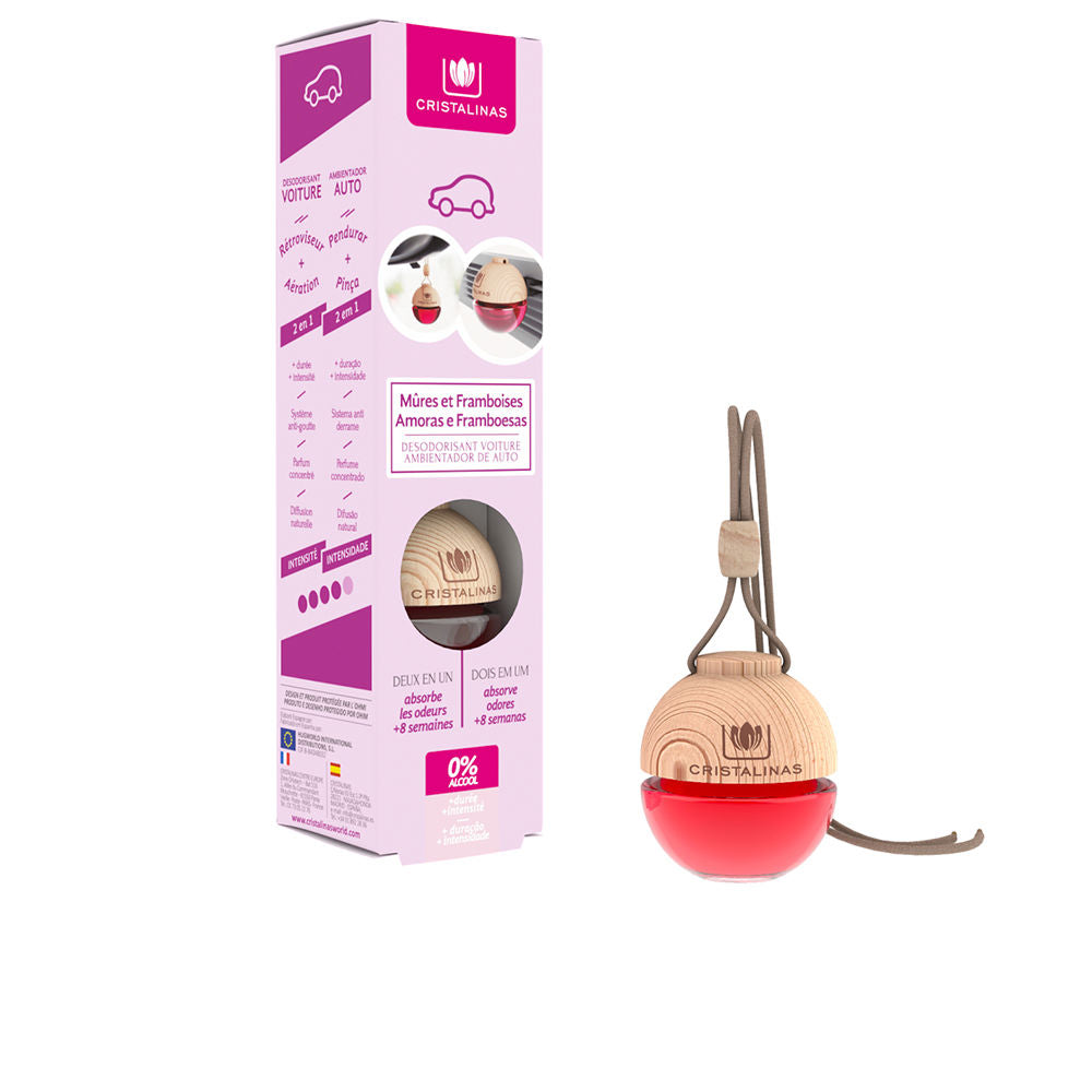 Ambientador Automotriz Cristalinas Moras y Frambuesas 0% 6g