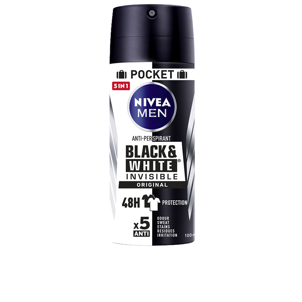 Nivea MEN BLACK and WHITE INVISIBLE desodorizante vapo 100 ml