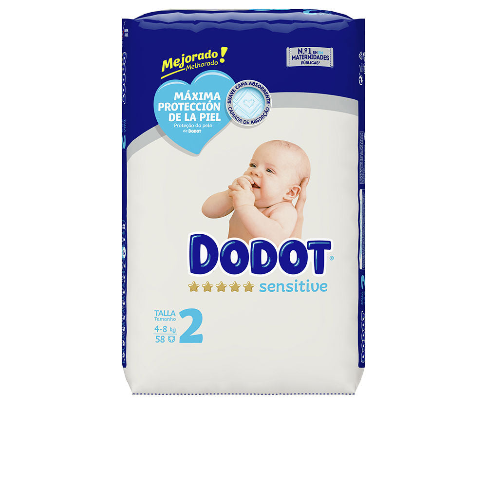 DODOT SENSITIVE RN Fraldas Tamanho 2 4-8 kg 58 unidades