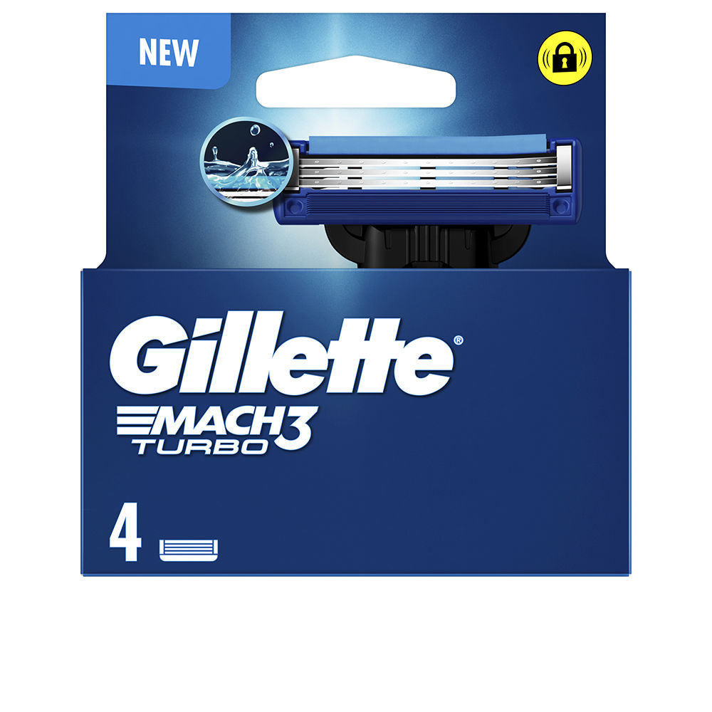 Gillette MACH 3 TURBO carregador 4 peças sobresselentes