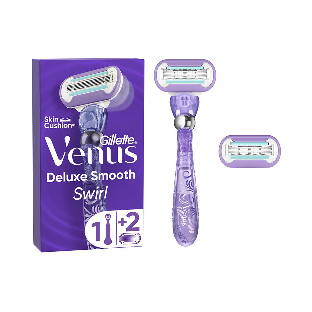 Gillette VENUS SWIRL SMOOTH máquina + 2 peças sobressalentes