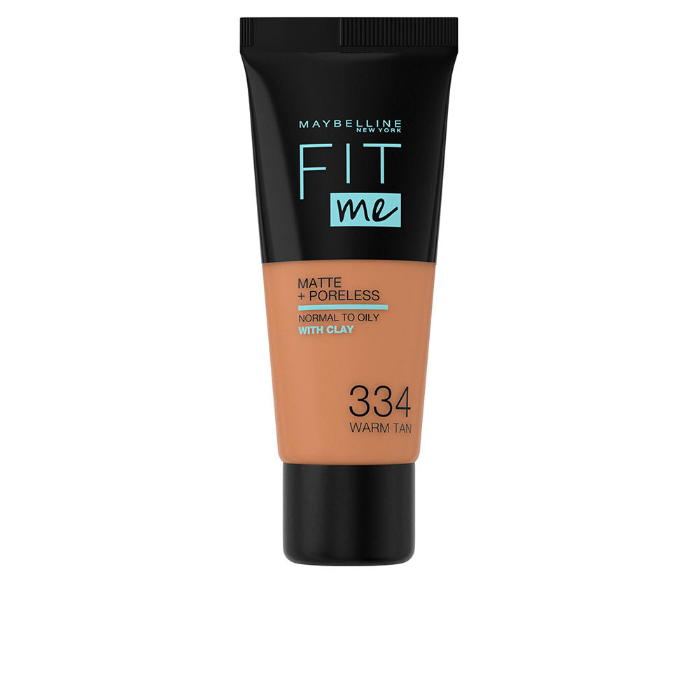 Maybelline Fit Me! Matte+Poreless Base de Maquilhagem #334 Warm Tan 30 ml