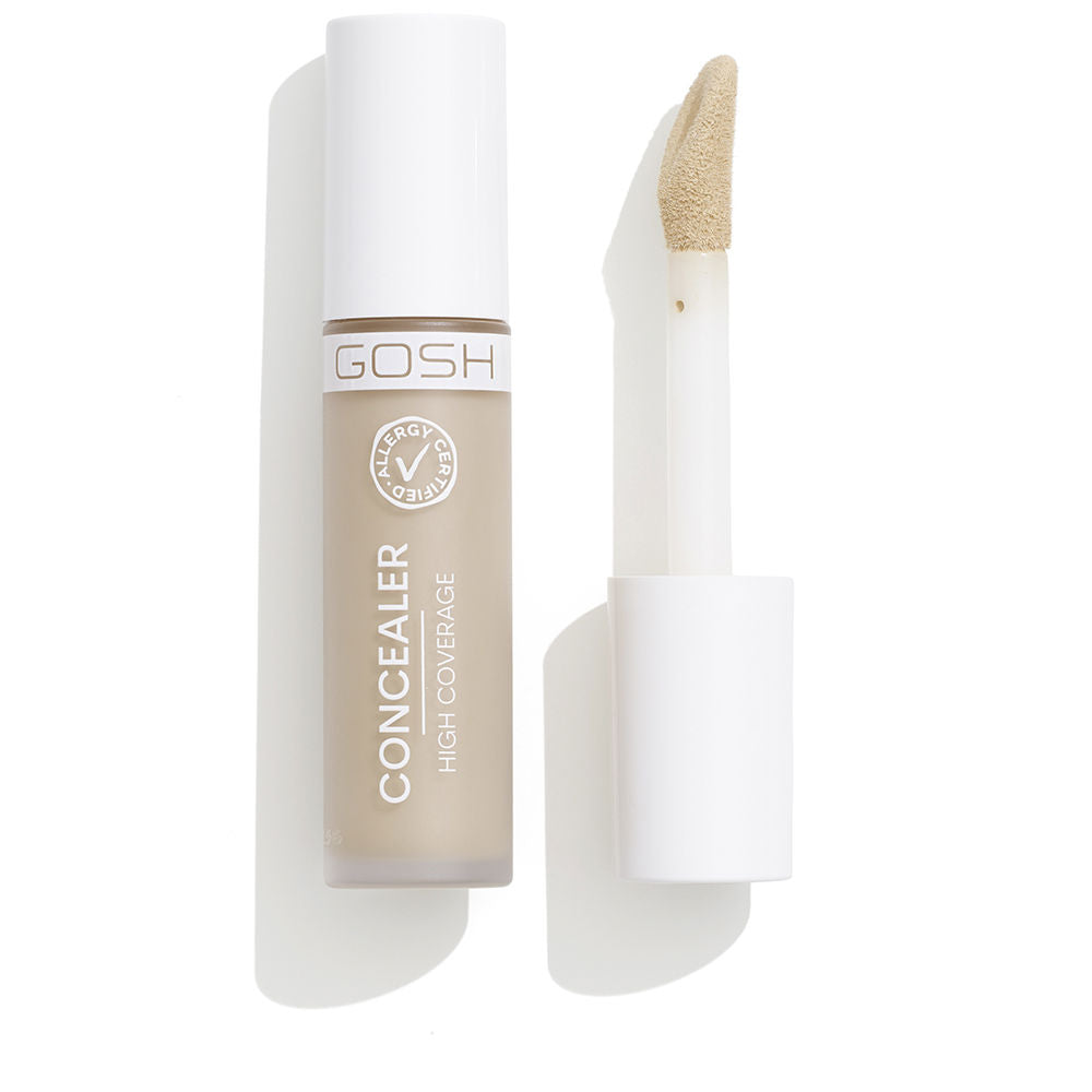 GOSH Corrector High Coverage 003 Sand I Alta Opacidad I Corrector líquido para cubrir ojeras, rojeces e impurezas para pieles sensibles I Durable & Vegano I Lápiz corrector de espinillas