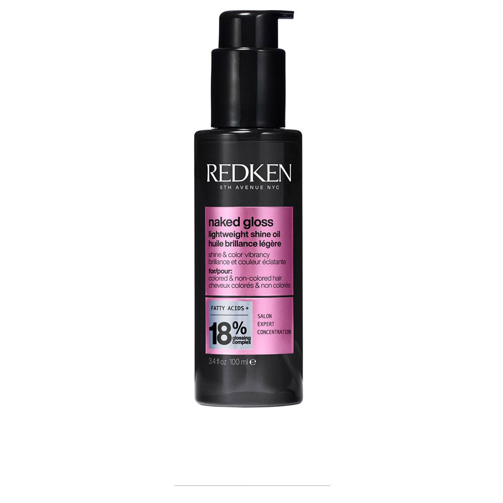 Redken Óleo Ultra-Leve NAKED GLOSS com Brilho Espelhado e Proteção Térmica 100 ml