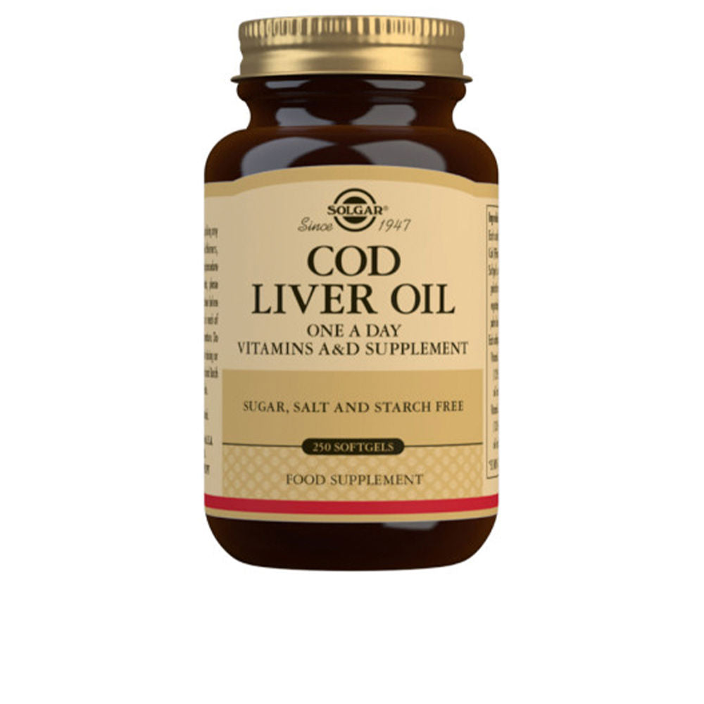Solgar, Aceite de hígado de bacalao, Vitaminas A y D, 250 cápsulas blandas
