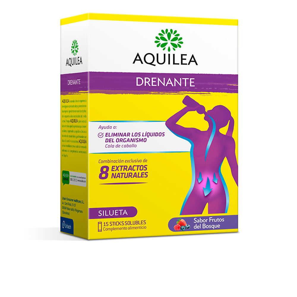 Aquilea Drenagem Sabor Frutos do Bosque 15 Sticks Solúveis
