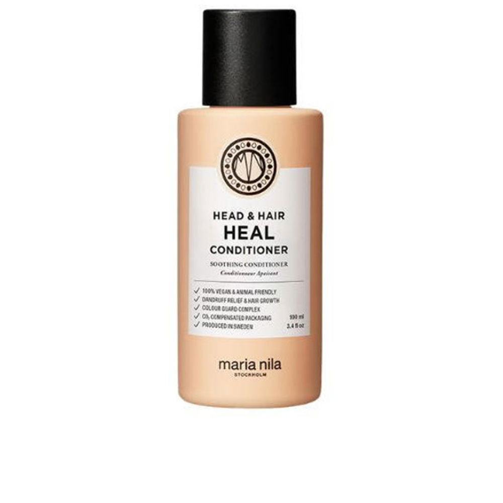 Maria Nila Head & Hair Heal, Acondicionador 100 ml, previene la caspa/problemas del cuero cabelludo y estimula el crecimiento del cabello, 100% vegano y libre de sulfatos/parabenos