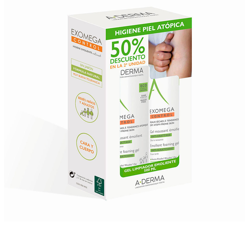 A-Derma Exomega Control Emollient Foaming Gel Duo 2x500ml