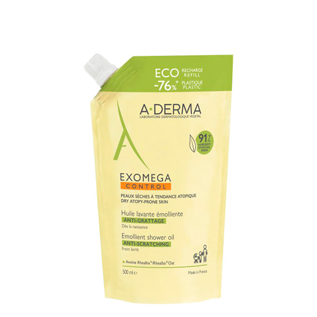 A-Derma Exomega Control Óleo de Duche Emoliente Recarga 500ml
