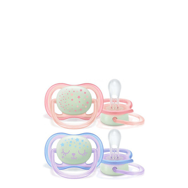 Philips Avent Chupetas Ultra Air Night Time 0-6M Menina 2un.