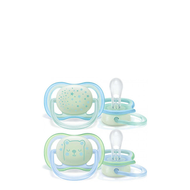 Philips Avent Chupetas Ultra Air Night Time 0-6M Menino 2un.
