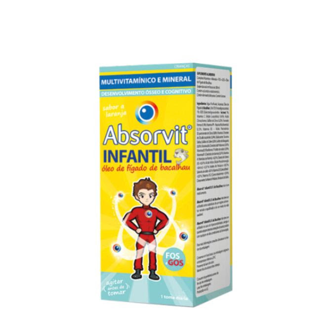 Emulsión de aceite de hígado de bacalao y vitaminas para niños Absorvit 150 ml