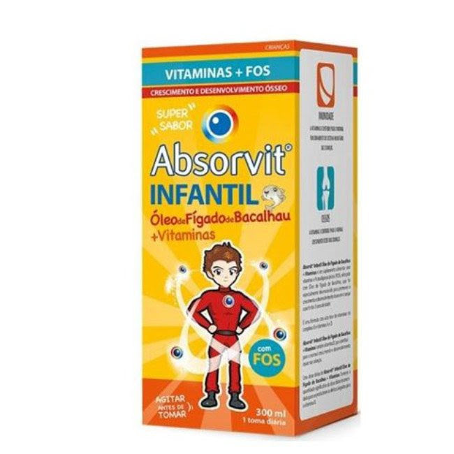 Emulsión de aceite de hígado de bacalao y vitaminas para niños Absorvit 300 ml