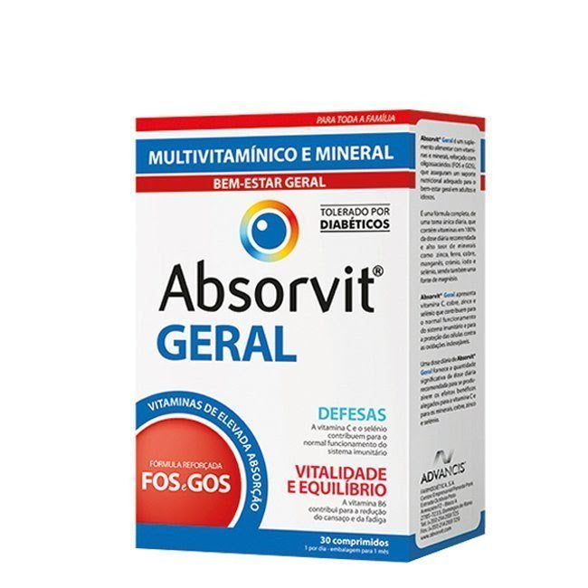 Absorvit Geral 30 Comprimidos