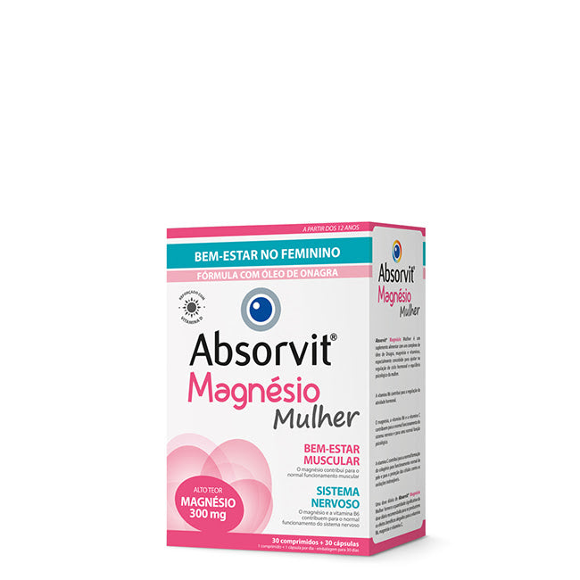 Absorvit Magnésio Mulher Comprimidos x30 + Cápsulas x30
