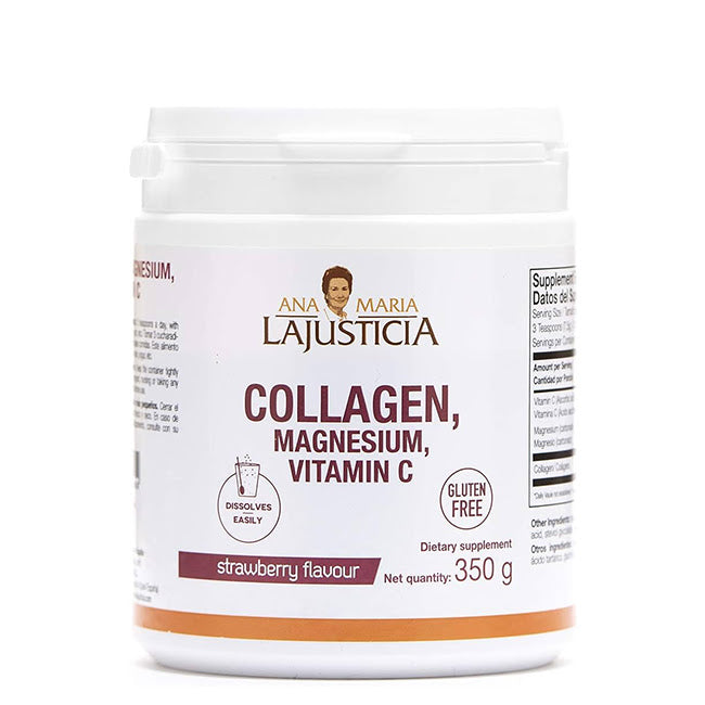Ana María Lajusticia Colagénio com Magnésio e Vitamina C Sabor Morango 350g