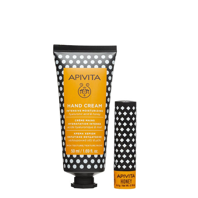 Apivita Pack Crema Manos Miel 50ml + Bálsamo Labial Miel 4.4g
