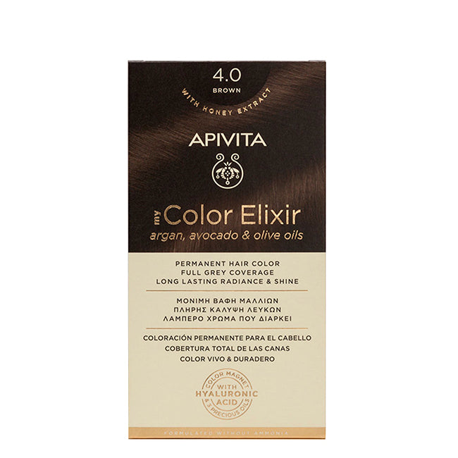 Apivita My Color Elixir Coloração Permanente Cor 4.0 Castanho