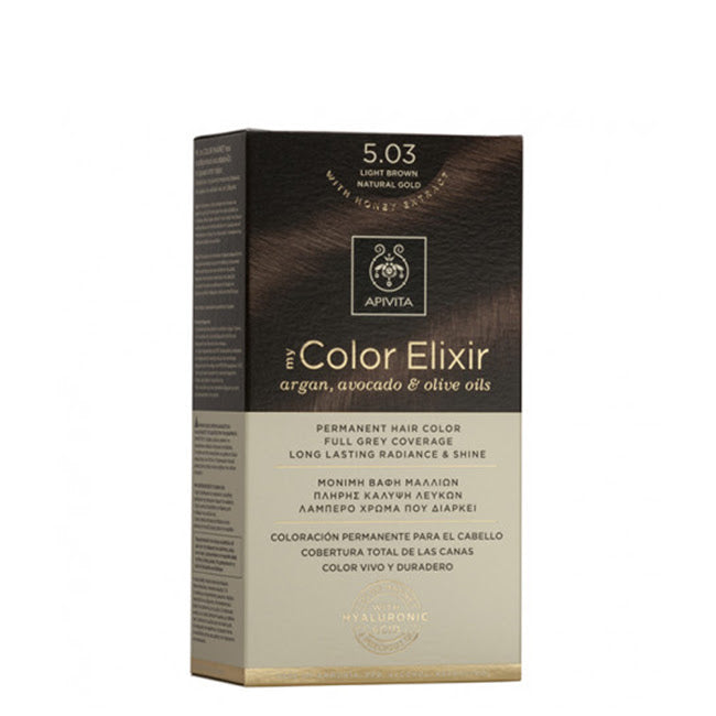 Apivita My Color Elixir Permanente Haarfarbe 5.03 Hellbraun Gold
