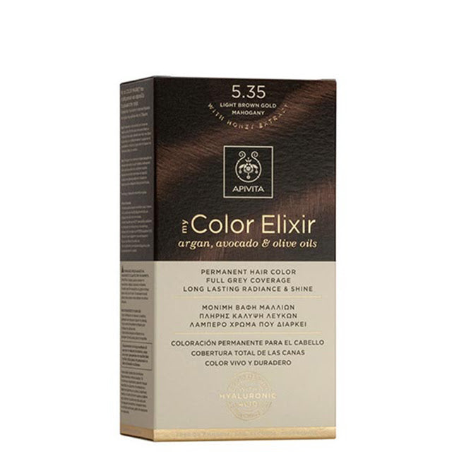 Apivita My Color Elixir Cor de Cabelo Permanente 5.35 Castanho Claro Dourado
