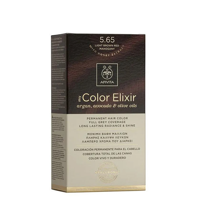 Apivita My Color Elixir Permanente Haarfarbe 5.65 Hellbraun Mahagoni