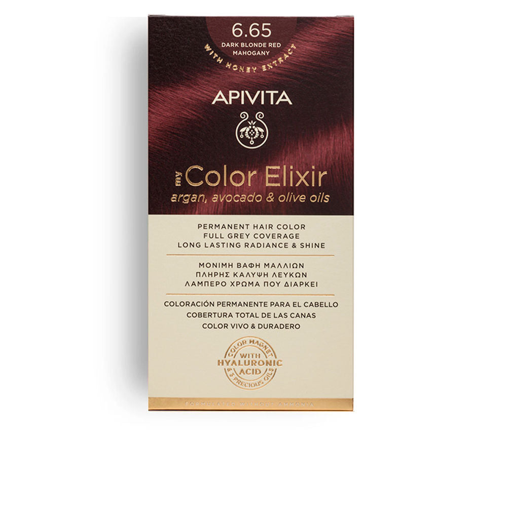 Apivita My Color Elixir Tinte Permanente para el Cabello 6.65 Rubio Oscuro Caoba Rojizo