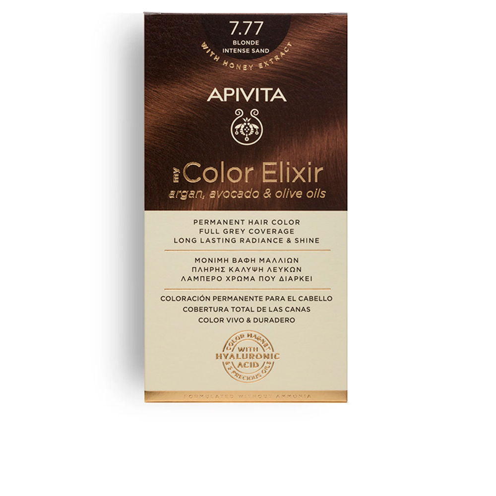Apivita My Color Elixir Coloração Permanente 7.77 Blonde Intense Sand