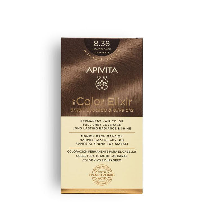 Apivita My Color Elixir Tinte Permanente para el Cabello 8.3 Rubio Claro Dorado