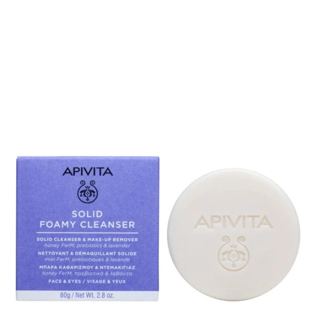 Apivita Limpeza Espumosa e Desmaquilhante Sólido 80g