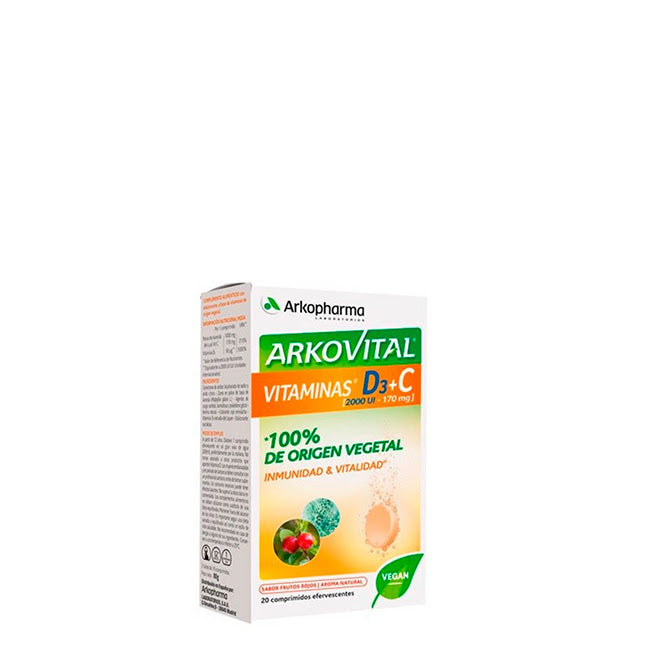 Arkovital Vitamina D3 + C Comprimidos Efervescentes 20un.