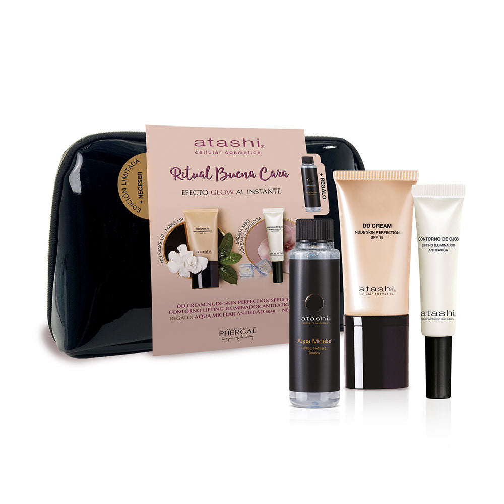 Set de crema DD con efecto brillo instantáneo de Atashi