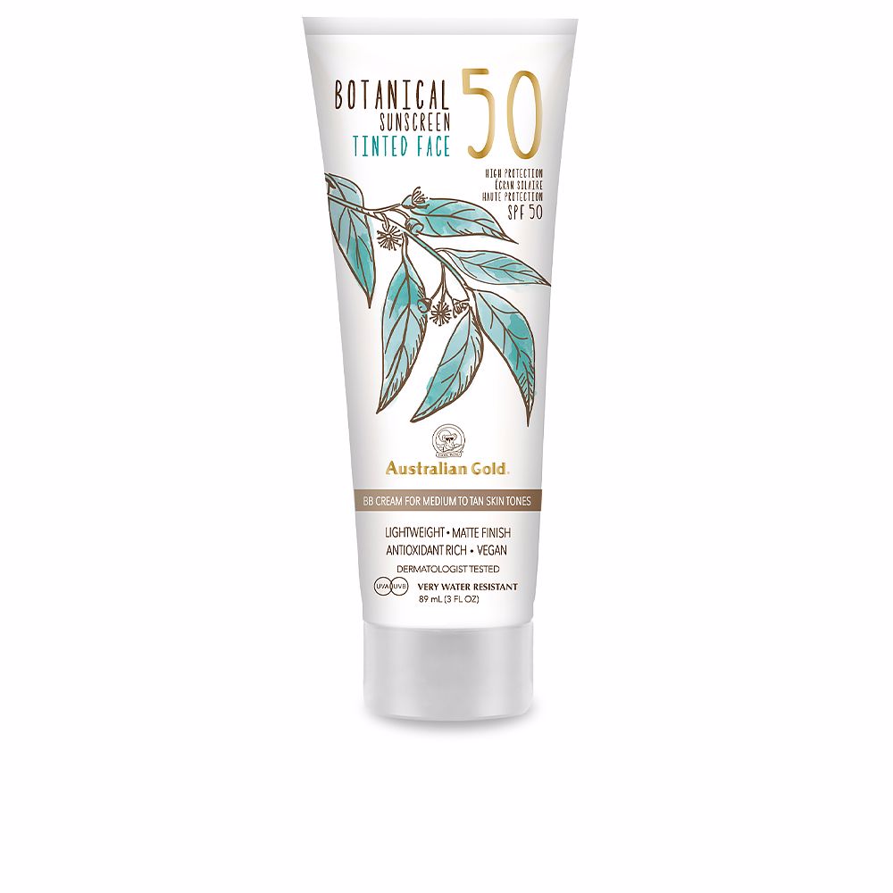 Australian Gold Botanical SPF50 Tinted Face Medium-Tan 88ml