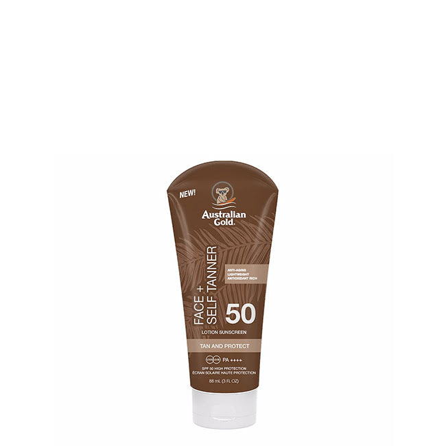 Australian Gold Face + Self Tanner SPF50 88ml