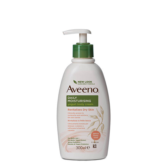 Aveeno Daily Creme de Corpo Hidratante de Iogurte Damasco e Mel 300ml
