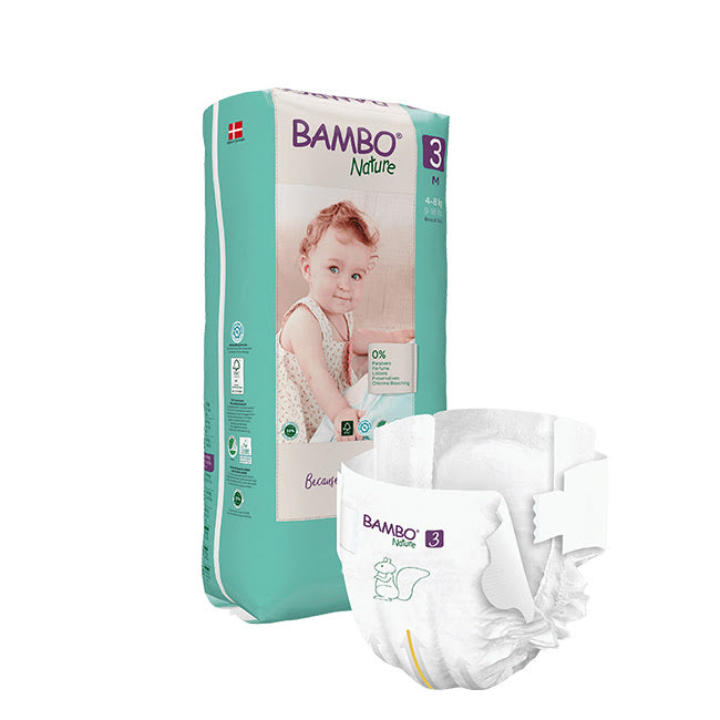 Bambo Nature Fraldas Tamanho 3-M 4-8kg x52