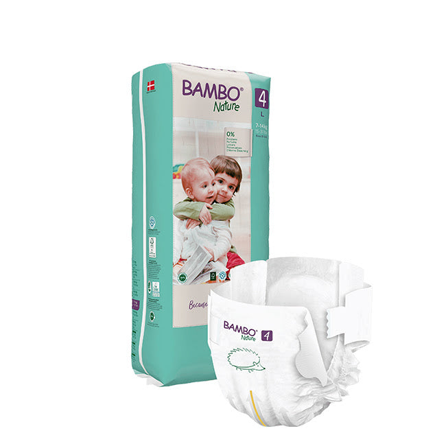 Bambo Nature Fraldas Tamanho 4-L 7-14kg x48