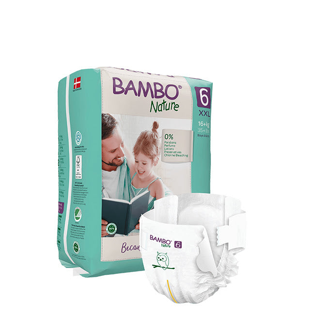 Pañales Bamboo Nature Talla 6-XXL 16kg+ 20 unidades