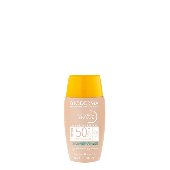 Bioderma Photoderm Nude Touch SPF50+ Fluido Solar com Cor Muito Claro 40ml