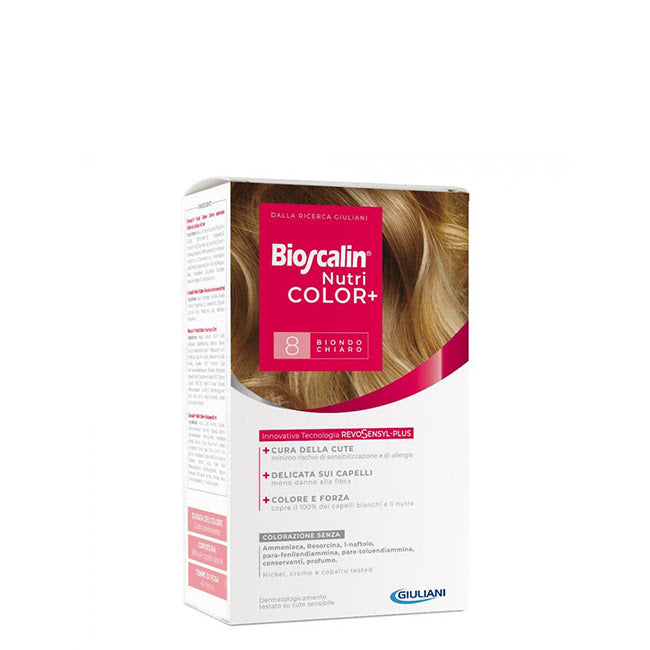Bioscalin Nutri Color+ Tinte permanente para el cabello 8 Rubio claro