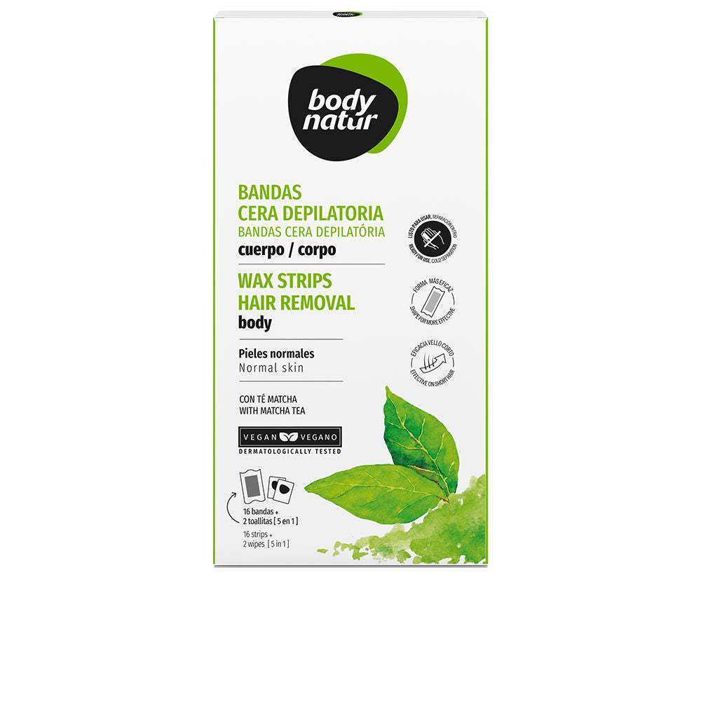 Body Natur Bandas de Cera Corporal Pele Normal x16